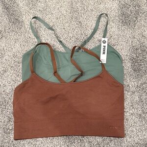 PINK Victoria's Secret Bra Set - Brown and Green